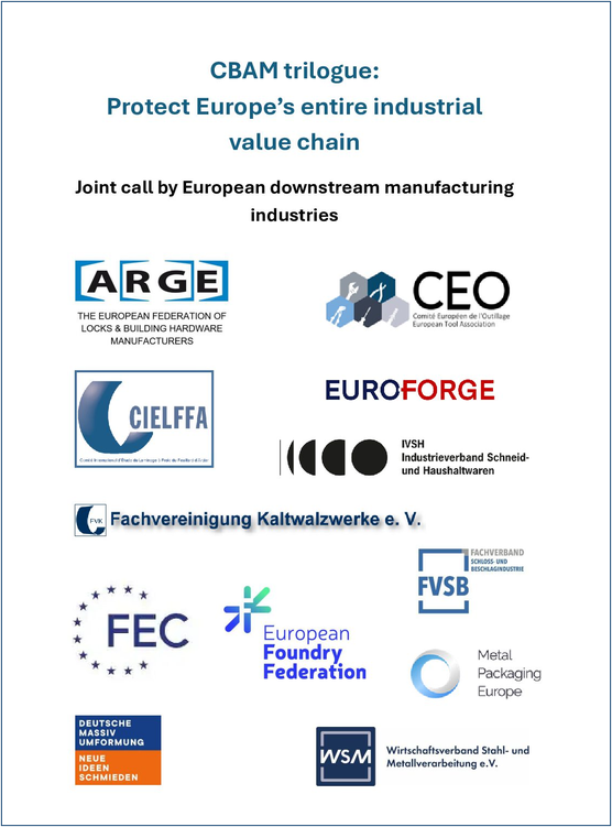 EUROPEAN INDUSTRY ALLIANCE CALLS FOR CBAM TO PROTECT THE ENTIRE VALUE CHAIN